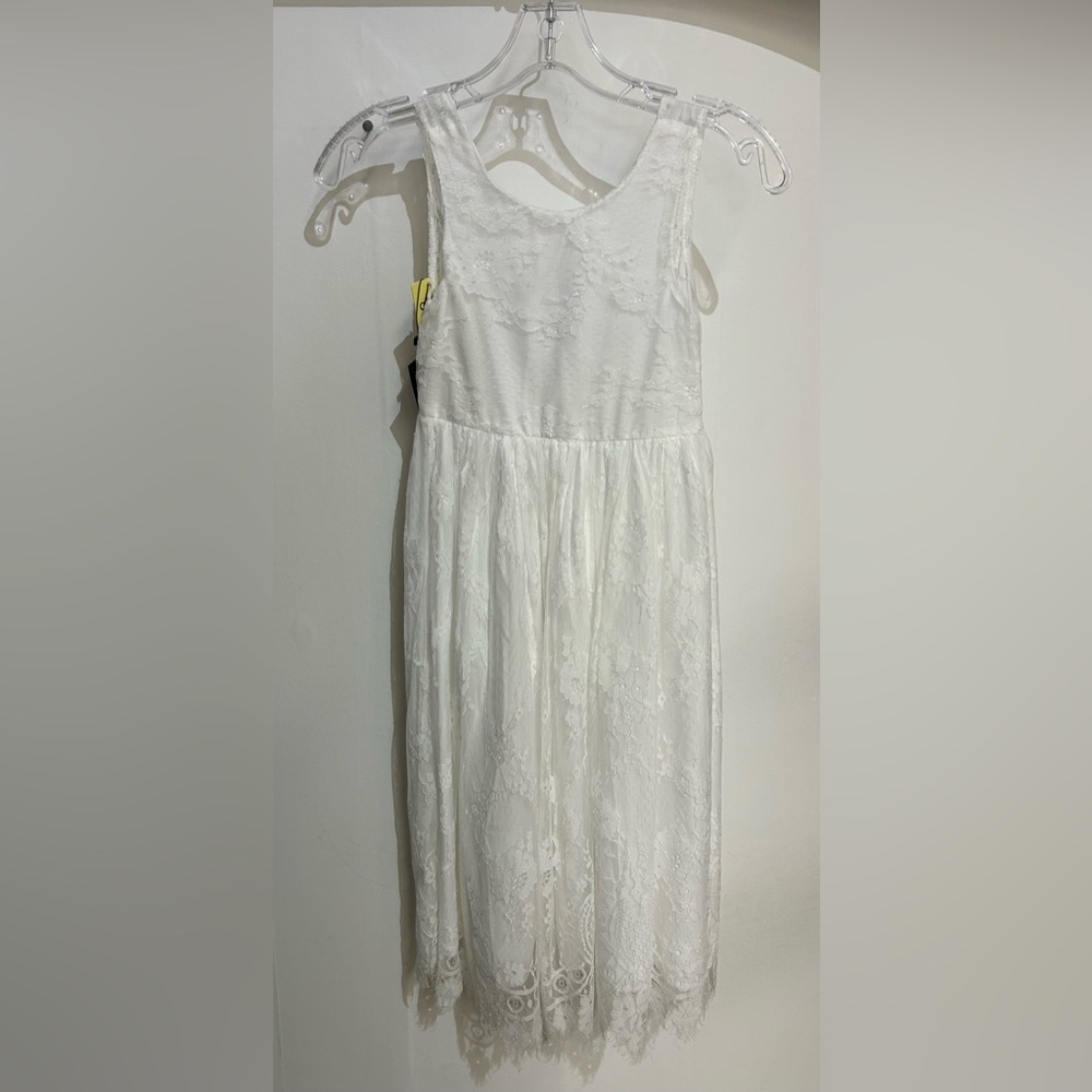 Elegant White Lace Kids Dress